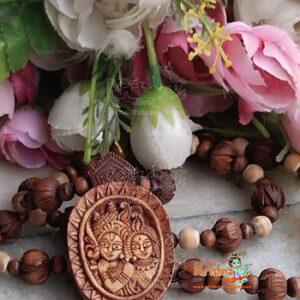 Radha With Krishna With Tulsi Locket Mala