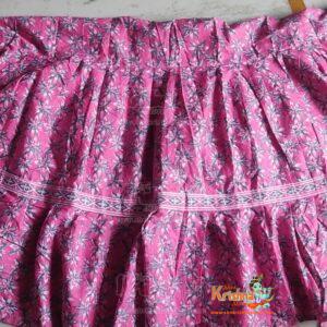 Shri Krishna Store-Pink Cotton Gopi Dress in 3 piece