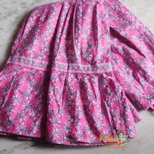 Shri Krishna Store-Pink Cotton Gopi Dress in 3 piece