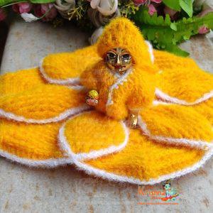Woolen Yellow Dress For Laddu Gopal