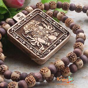 Shri Panchmukhi Hanuman Ji Tulsi Mala With Ram Sita Tulsi Beads