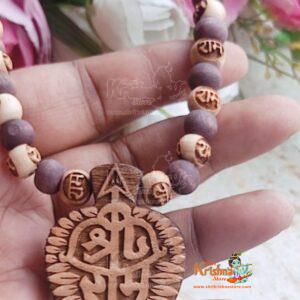Shri Ram Tulsi Locket Mala with Ram Tulsi Beads