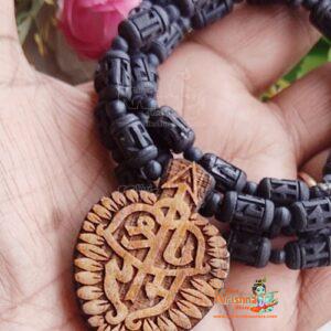 Shri Ram Locket With Shyma Ram Carved Tulsi Mala