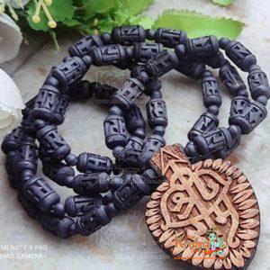 Shri Ram Locket With Shyma Ram Carved Tulsi Mala