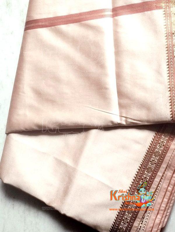 Ganga Jamuna Border Cream Silk Dhoti Set