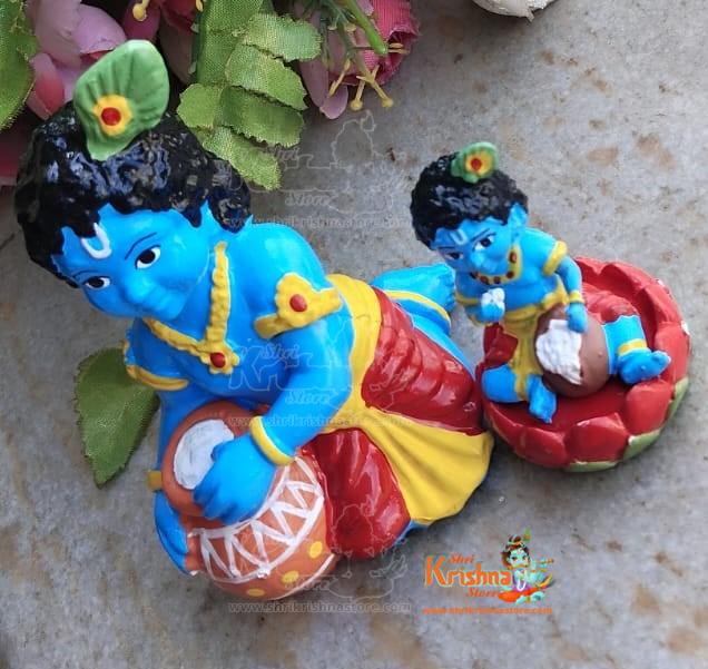 Little Krishna Makhan Chor Idol-Pack of Two
