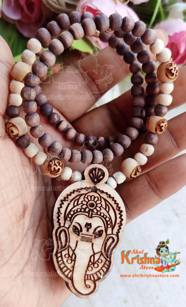 Jai Ganesh Tulsi Locket Mala