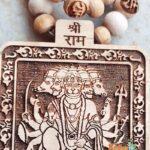 Panchmukhi Hanuman Ji Tulsi Mala With Ram Sita Tulsi Beads