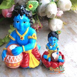 Little Krishna Makhan Chor Idol-Pack of Two