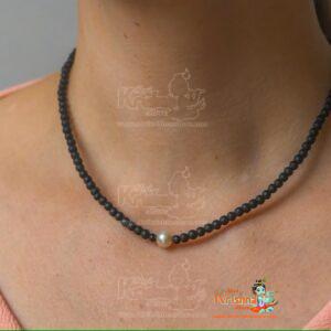 Handmade Original Tulsi Shyma Black Beads Kanthi Mala Necklace