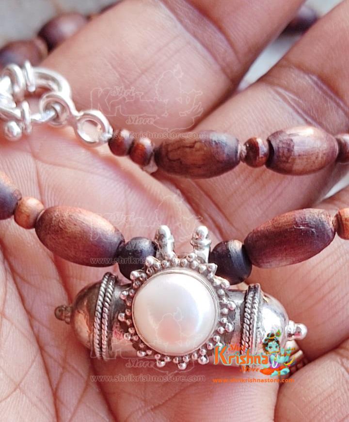 Buy Silver Narasimha kavach Tulsi Mala Online