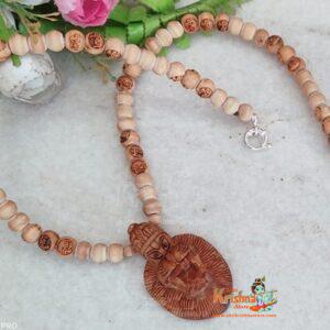 Beautiful Design Narasimha God Tulsi Locket Mala