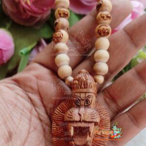 Beautiful Design Narasimha God Tulsi Locket Mala