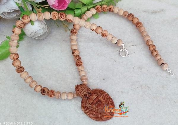 Beautiful Design Narasimha God Tulsi Locket Mala