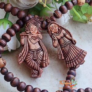 Iskcon Radha Krishna Jugal Jodi Original Tulsi Locket Mala