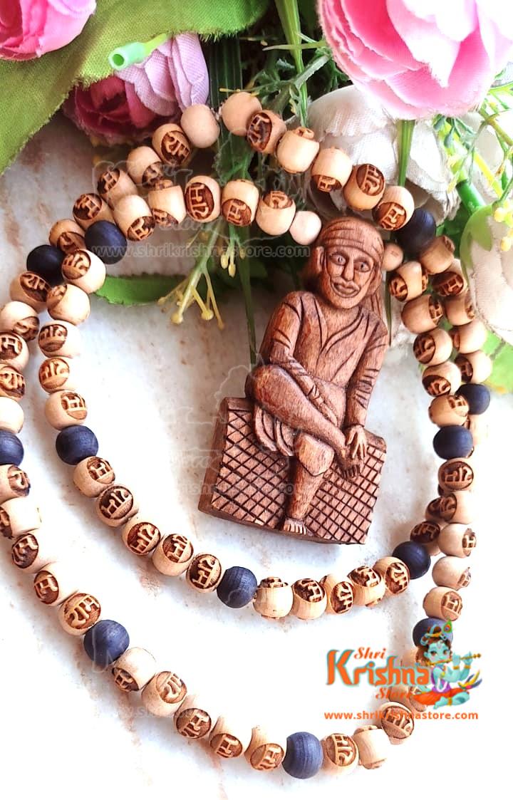 Hande Made Sai Baba Locket Design Tulsi Mala