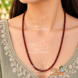 Red Chandan Sandalwood Mala For Neck Design