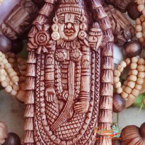 Tirupati Balaji Handmade Carving Tulsi locket Mala