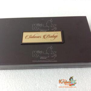 Brass Blessing Gold Plated Lord SALASAR Balaji Pocket Temple - an Unique Collection - Puja Worship Home Decor