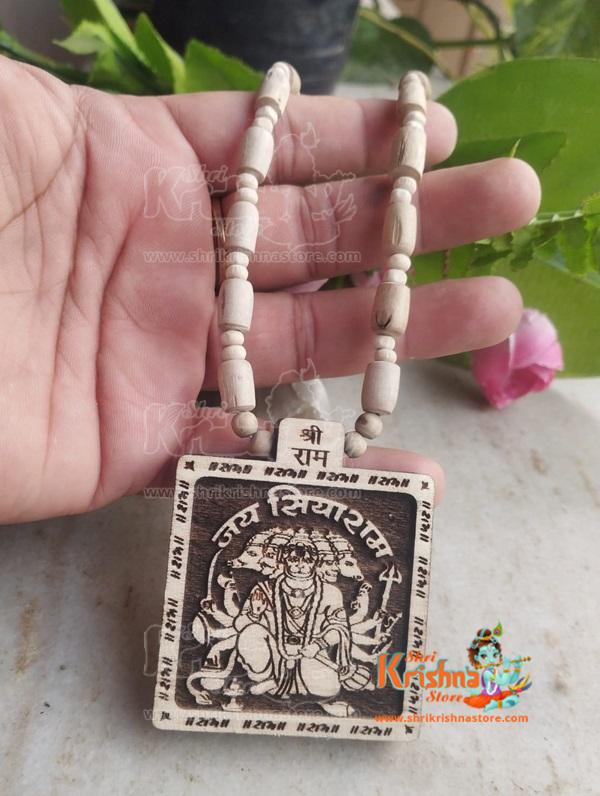 Panchmukhi Hanuman Ji Tulsi Locket Mala