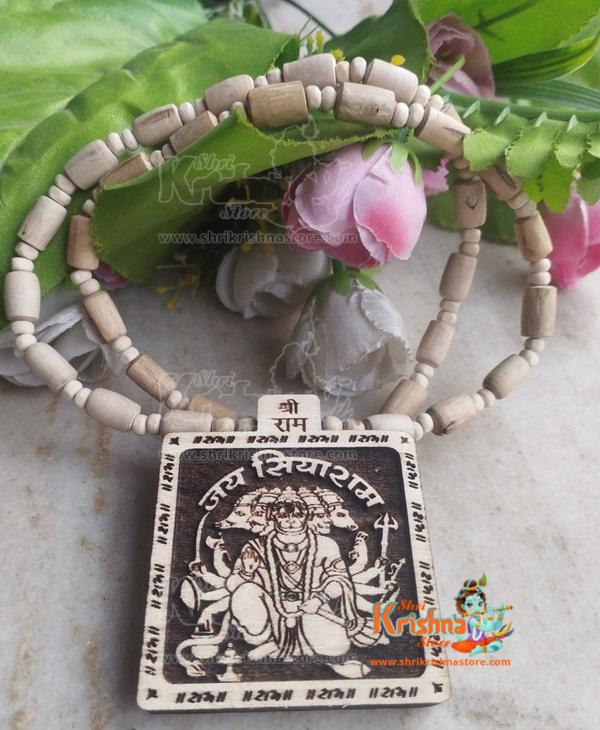 Panchmukhi Hanuman Ji Tulsi Locket Mala