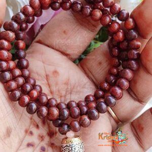 Pure Red Chandan Ki Neck Mala-Beautiful Design