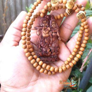 Radha Krishna Jugal Jodi With Pure Chandan Neck Kanthi Mala