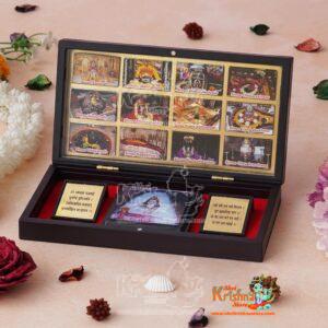 Golden Plated Mahadev Shiv Shankar Bhole 12 Jyotriling Pooja Box