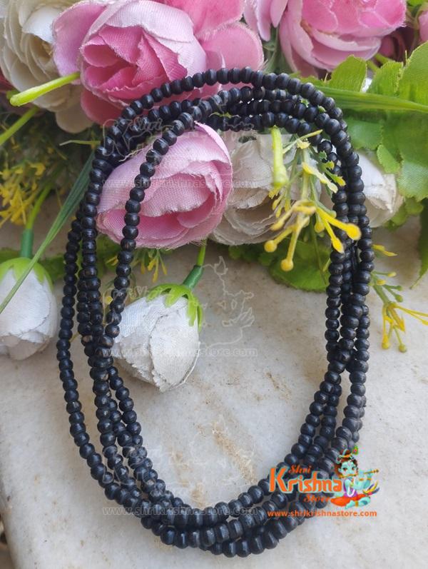Iskcon Super Fine Shyama Tulsi Beads 3 Round Kanthi Mala – Premium