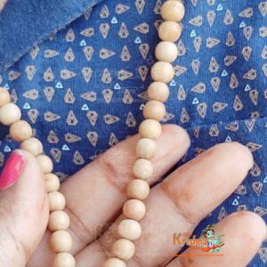 Pure White Chandan Ki Neck Mala-Beautiful Design