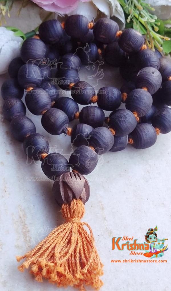 54 Rounds Beads Shyama Black Tulsi Japa Mala – Premium Quality