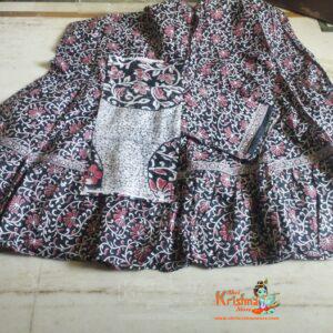 Red And Black Design Gopi Dress Vrindavan-Traditional