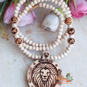 Shri Narasimha Dev Pure Tulsi Locket Mala with Om Shri Hari Mahamantra – Premium