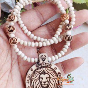 Shri Narasimha Dev Pure Tulsi Locket Mala with Om Shri Hari Mahamantra – Premium