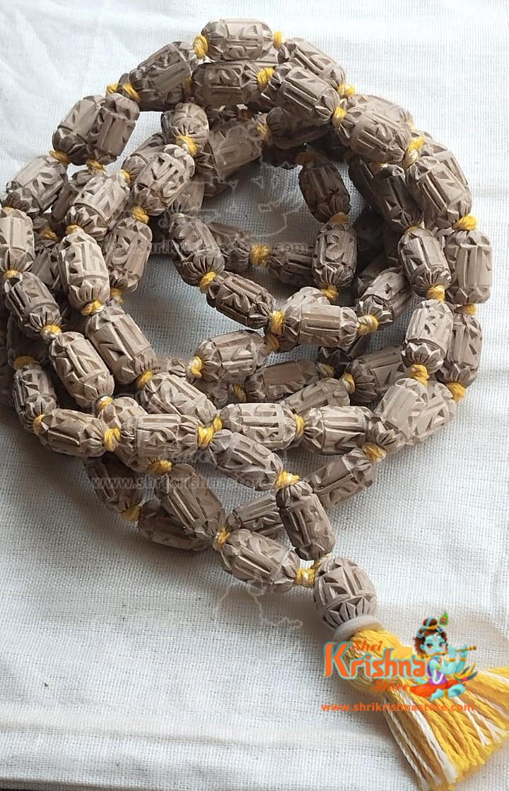 Radha Carved Handmade Original Tulsi Mala