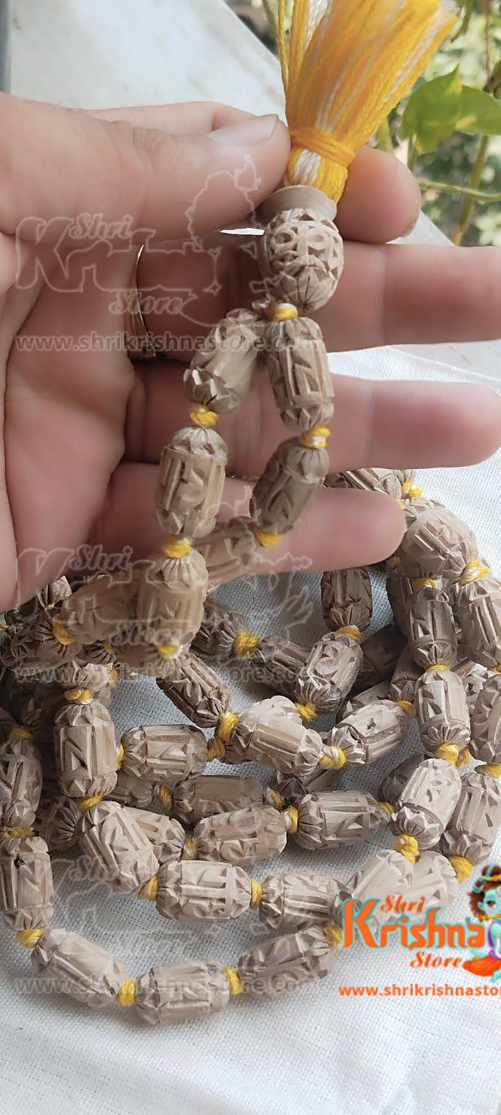 Radha Carved Handmade Original Tulsi Mala