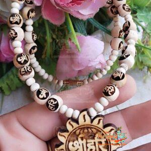 Shri Hari Sun Design Locket With Shri Hari Tulsi Beads Craving Mala