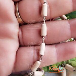 Silver Fine Quality Pure Tulsi Beads Neck Mala