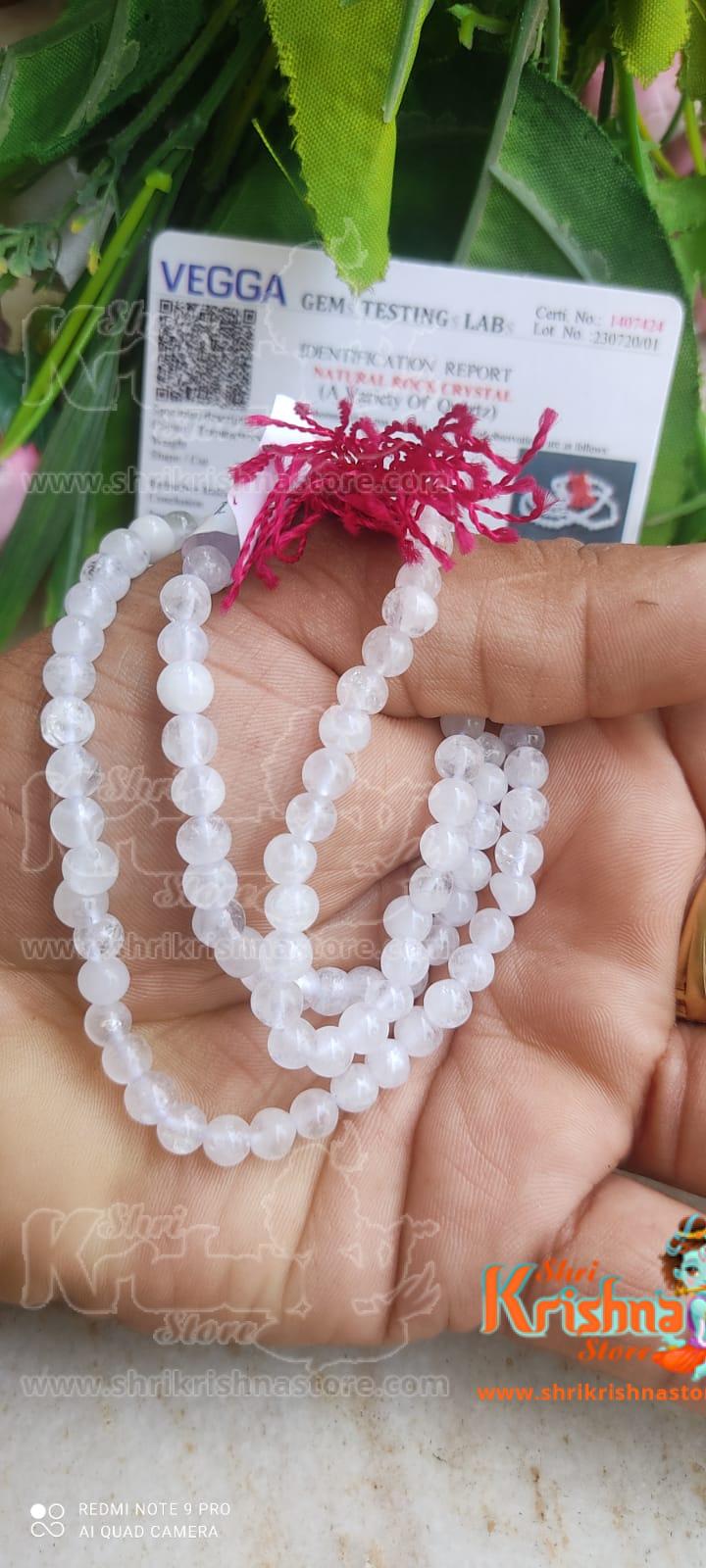 Original Sphatik Lab Certified Mala – Premium Quality 4 Mm Beads
