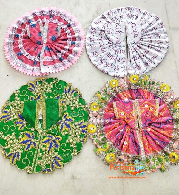 Set of 4 Laddu Gopal Dress Multiple Color Design