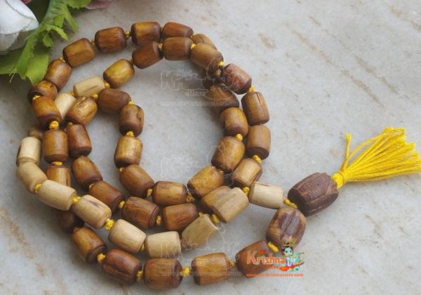 Pure Tulsi Ki Mala 54+1 Beads With Yellow Tassel