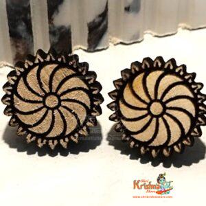 Sudarshan Chakra Original Tulsi Ear Studs - Jai Jaganath