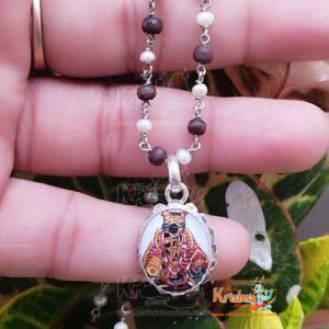 Banke Bihari ji Silver Tulsi With Pure Moti Mala