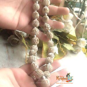 Ram Naam Carved Handmade Japa Mala 27+1 Guru Beads Mala