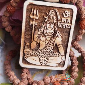 Om Namah Shivay Shiv Ji With Rudraksha 108 Beads Mala