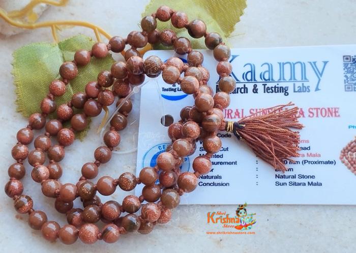 Sun Sitara Stone Original Certified Mala- To Encourage Positive Attitude