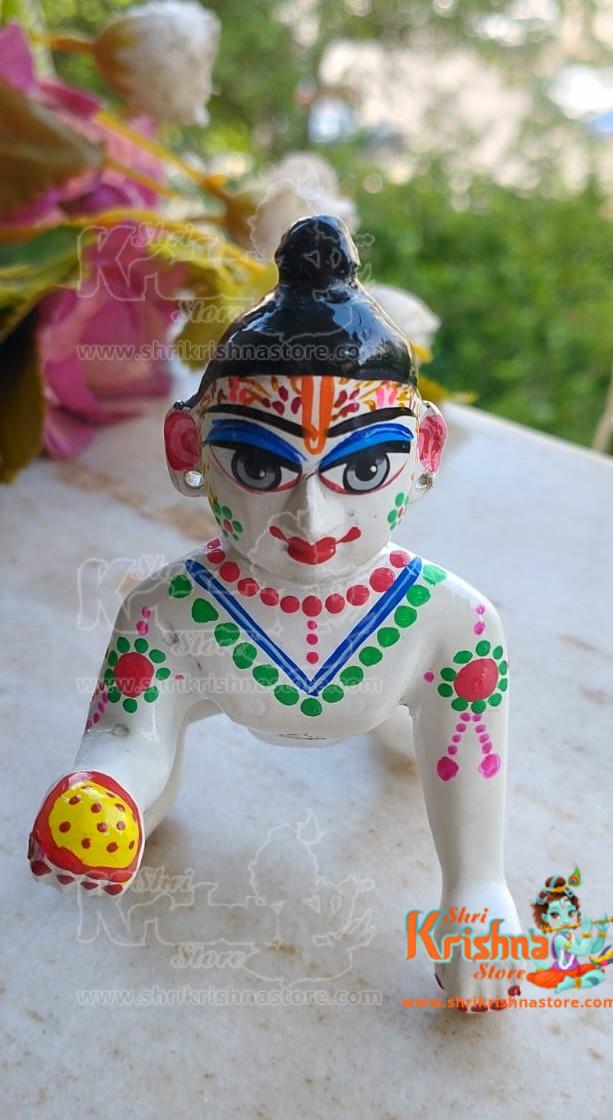 Ashtadhatu-Brass Laddu Gopal Idol – 4 Number / 8 Inches