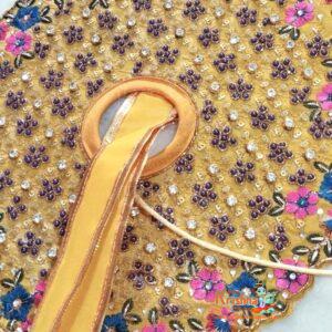 Yellow / Pink Kundan Work Designer Bal Gopal Dress – 6,7,8