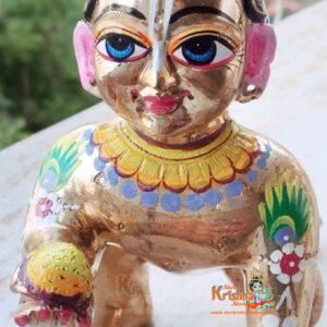 Smile Face Bal Laddu Gopal Ji Brass Idol-8 No