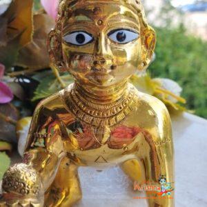 Brass 8 No. Laddu Gopal Statue, Temple